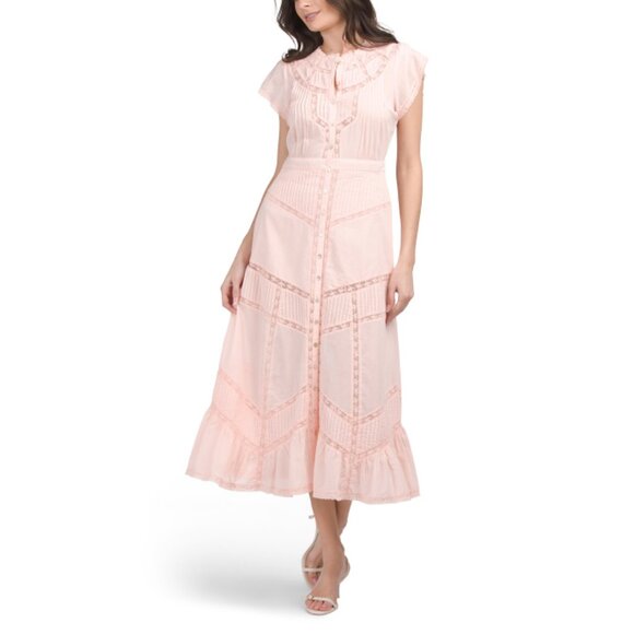 LOVE SHACK FANCY Pink Remi Maxi Dress